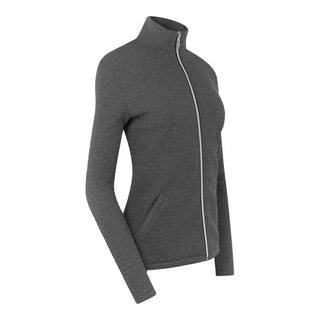 Pure Golf Scarlett Textured Ladies Golf Jacket - Charcoal Grey