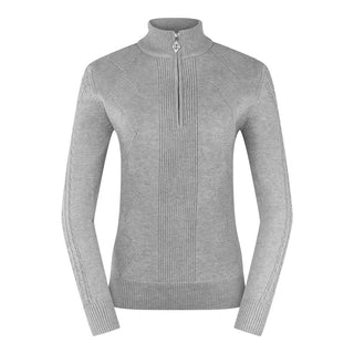 Pure Golf Sorrell  Lined Quarter Zip Ladies Golf Jumper - Grey