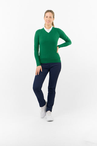 Suzie Summer Weight Jumper - Deep Emerald