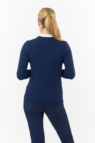 Pure Golf Suzie Summer Weight Jumper - Navy