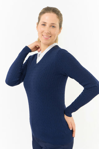Pure Golf Suzie Summer Weight Jumper - Navy
