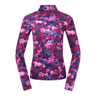 Pure Golf Ladies Amy Soft Golf Roll Neck- Autumn Aquarelle