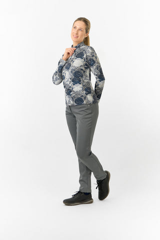 Pure Golf Ladies Arusha Long Sleeve Mid Layer Quarter Zip- Quiet Glade