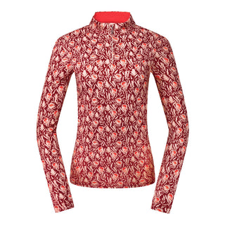 Pure Golf Ladies Arusha Long Sleeve Mid Layer Quarter Zip- Perennial Fields