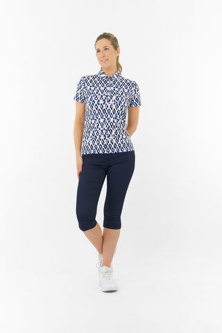 Pure Golf Amity Short Sleeve Polo Shirt - Sands of Time