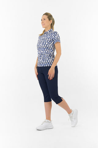 Pure Golf Amity Short Sleeve Polo Shirt - Sands of Time