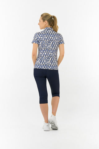 Pure Golf Amity Short Sleeve Polo Shirt - Sands of Time