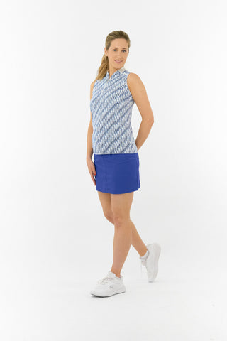 Pure Golf Ellen Sleeveless Polo Golf Shirt - Tidal Wave