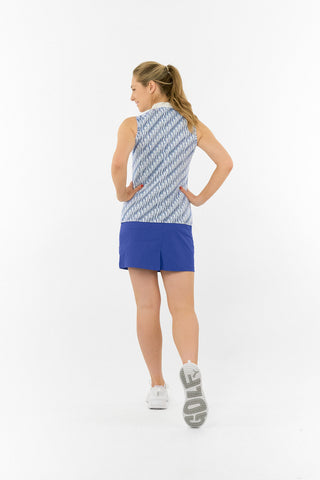 Pure Golf Ellen Sleeveless Polo Golf Shirt - Tidal Wave