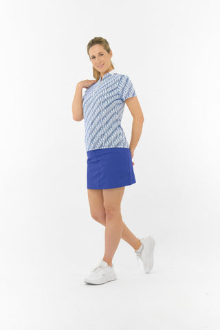 Pure Golf Ellen Short Sleeve Polo Golf Shirt - Tidal Wave