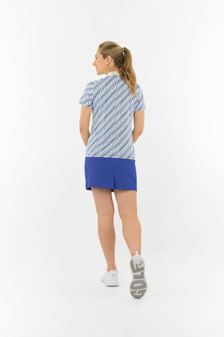 Pure Golf Ellen Short Sleeve Polo Golf Shirt - Tidal Wave