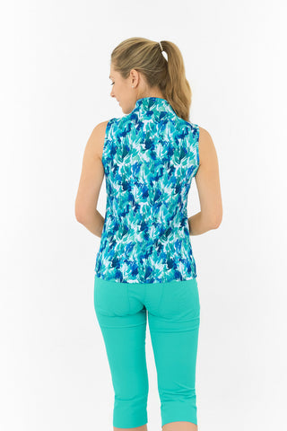 Ellen Sleeveless Ladies Polo Golf Shirt - Water Lily
