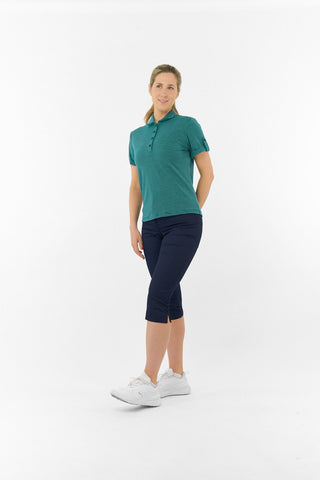 Imy Buttoned Short Sleeve Golf Polo Shirt - Teal