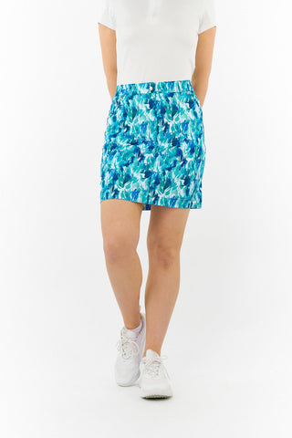 Ladies Golf Clarity Printed Golf Skort - Water Lily