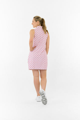 Pure Golf Miley Sleeveless Golf Dress - Mediterranean Sunset