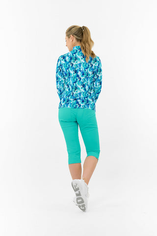 Serenity Mid Layer Ladies Golf Top - Water Lily