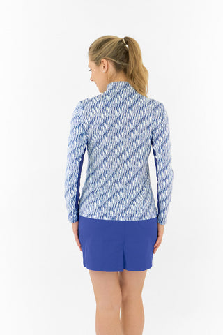 Pure Golf Balance Mid Layer Ladies Golf Top - Tidal Wave