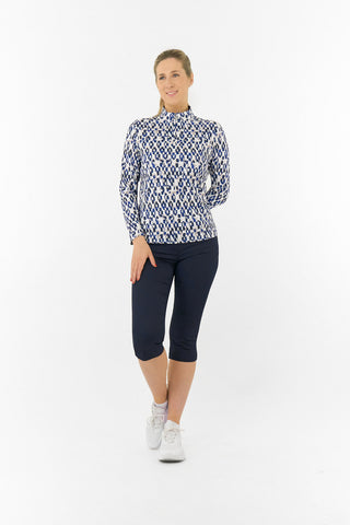 Pure Golf Balance Mid Layer Ladies Golf Top - Sands of Time