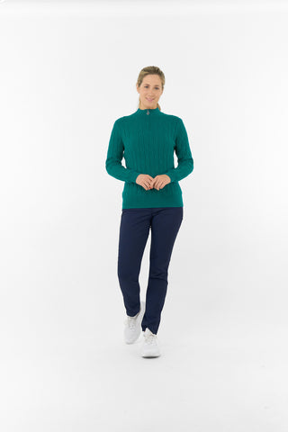 Pure Golf Ladies Sorrell Lined Jumper (Margot Knit) - Deep Teal