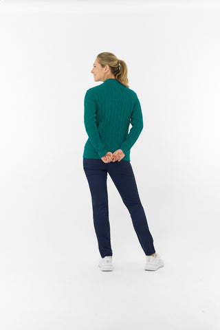 Pure Golf Ladies Sorrell Lined Jumper (Margot Knit) - Deep Teal
