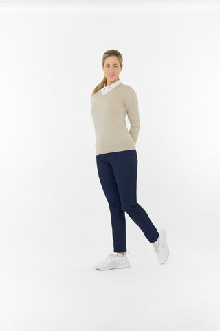 Suzie Summerweight Ladies Golf Jumper - Oyster