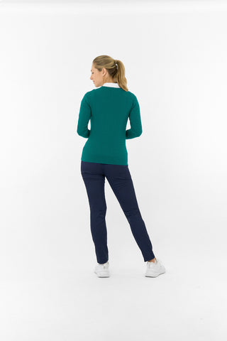 Suzie Summerweight Ladies Golf Jumper - Teal