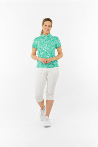 Pure Golf Amity Short Sleeve Polo Shirt - Sweet Pea Awe