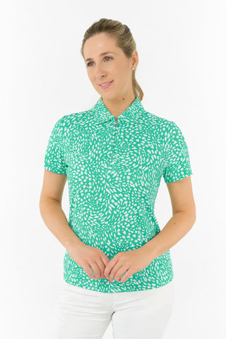 Pure Golf Amity Short Sleeve Polo Shirt - Sweet Pea Awe