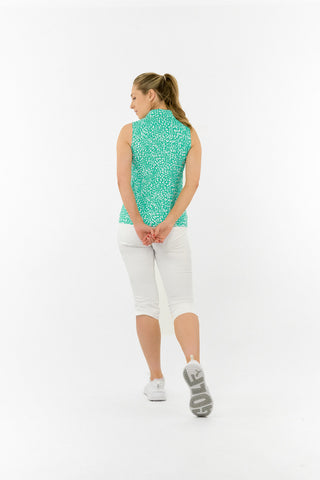 Pure Golf Amity Sleeveless Polo Shirt - Sweet Pea Awe