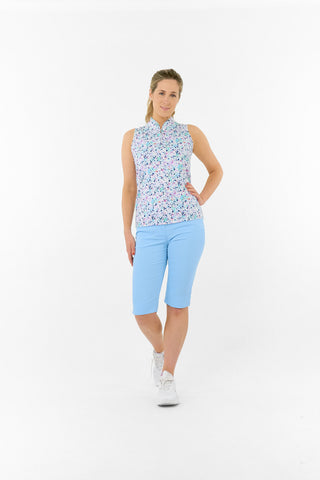 Ellen Sleeveless Ladies Polo Golf Shirt - Mirrored Moonstone