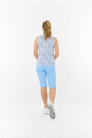 Ellen Sleeveless Ladies Polo Golf Shirt - Mirrored Moonstone