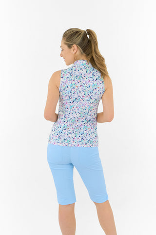 Ellen Sleeveless Ladies Polo Golf Shirt - Mirrored Moonstone