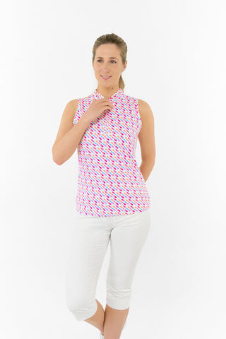 Ellen Sleeveless Ladies Polo Golf Shirt - Fairway Fizz