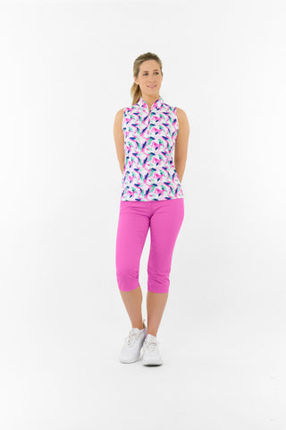 Ellen Sleeveless Ladies Polo Golf Shirt - Portrait of Paradise