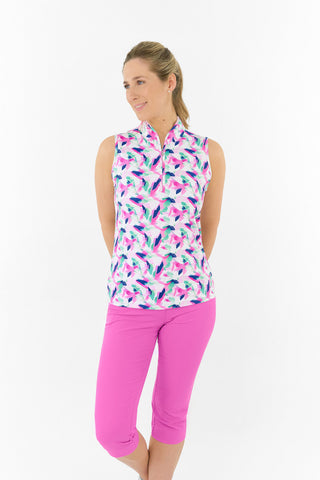 Ellen Sleeveless Ladies Polo Golf Shirt - Portrait of Paradise