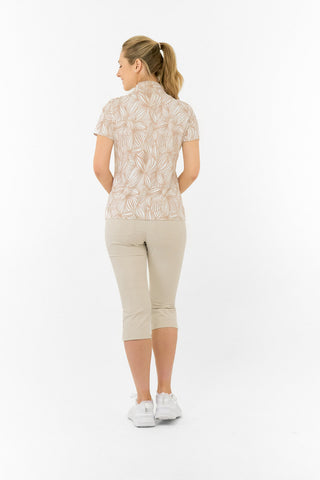 Pure Golf Ellen Short Sleeve Polo Golf Shirt - Whitecap Whisper