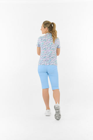 Pure Golf Ellen Short Sleeve Polo Golf Shirt - Mirrored Moonstone