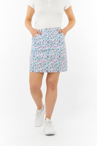 Ladies Golf Clarity Printed Golf Skort - Mirrored Moonstone