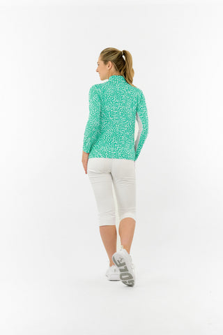 Pure Golf Balance Mid Layer Ladies Golf Top - Sweet Pea Awe