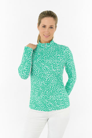 Pure Golf Balance Mid Layer Ladies Golf Top - Sweet Pea Awe