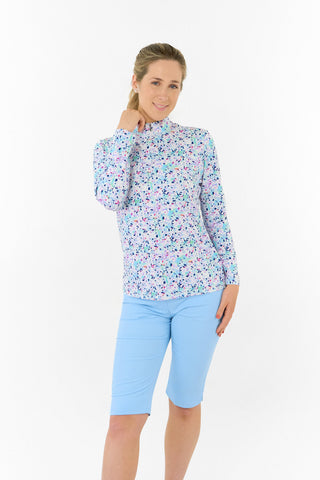 Pure Golf Balance Mid Layer Ladies Golf Top - Mirrored Moonstone