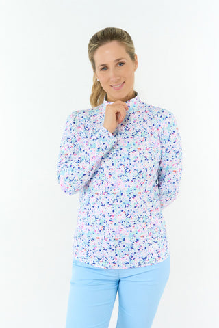 Pure Golf Balance Mid Layer Ladies Golf Top - Mirrored Moonstone