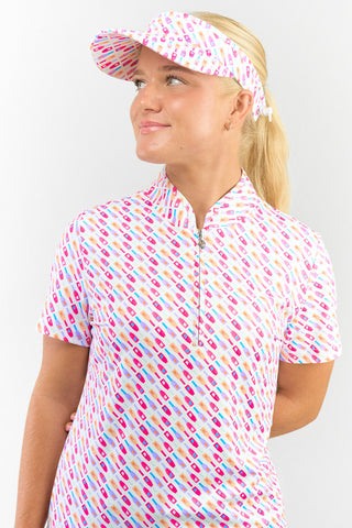 Arielle Patterned Golf Visor - Fairway Fizz