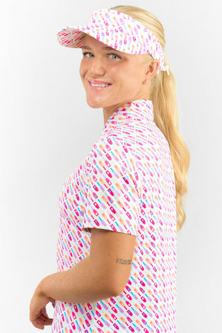 Arielle Patterned Golf Visor - Fairway Fizz