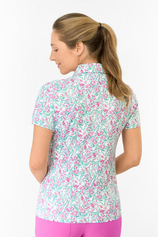 Amity Short Sleeve Polo Shirt - Fuchsia Mimosa