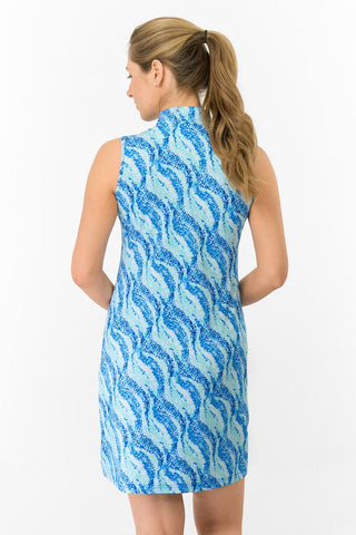 Pure Golf Miley Sleeveless Golf Dress - Marine Mosaic