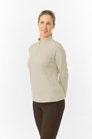 Iris Super Soft Fleece Quarter Zip - Oyster