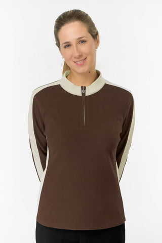 Jane Super Soft Quarter Zip Jumper - Cocoa Powder