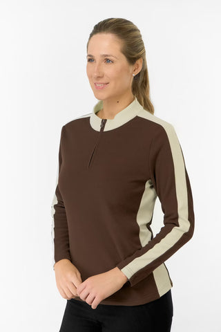 Jane Super Soft Quarter Zip Jumper - Cocoa Powder