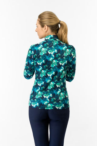 Amy Soft Roll Neck Jumper - Leaf Lagoon